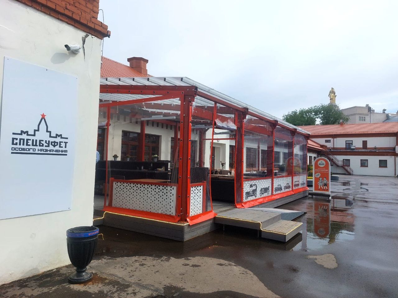 ПВХ шторы для летней террасы кафе в Петровском